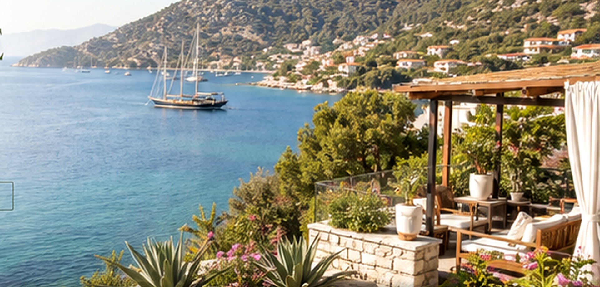 Selimiye koyu ve butik otel manzarası